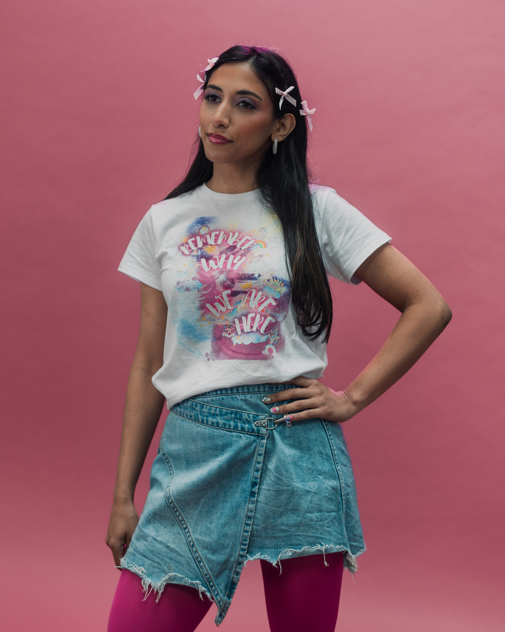 REMEMBER WHY WE ARE HERE🌸✨Women’s high-waisted t-shirt🌸✨-DIVINE DONIA-