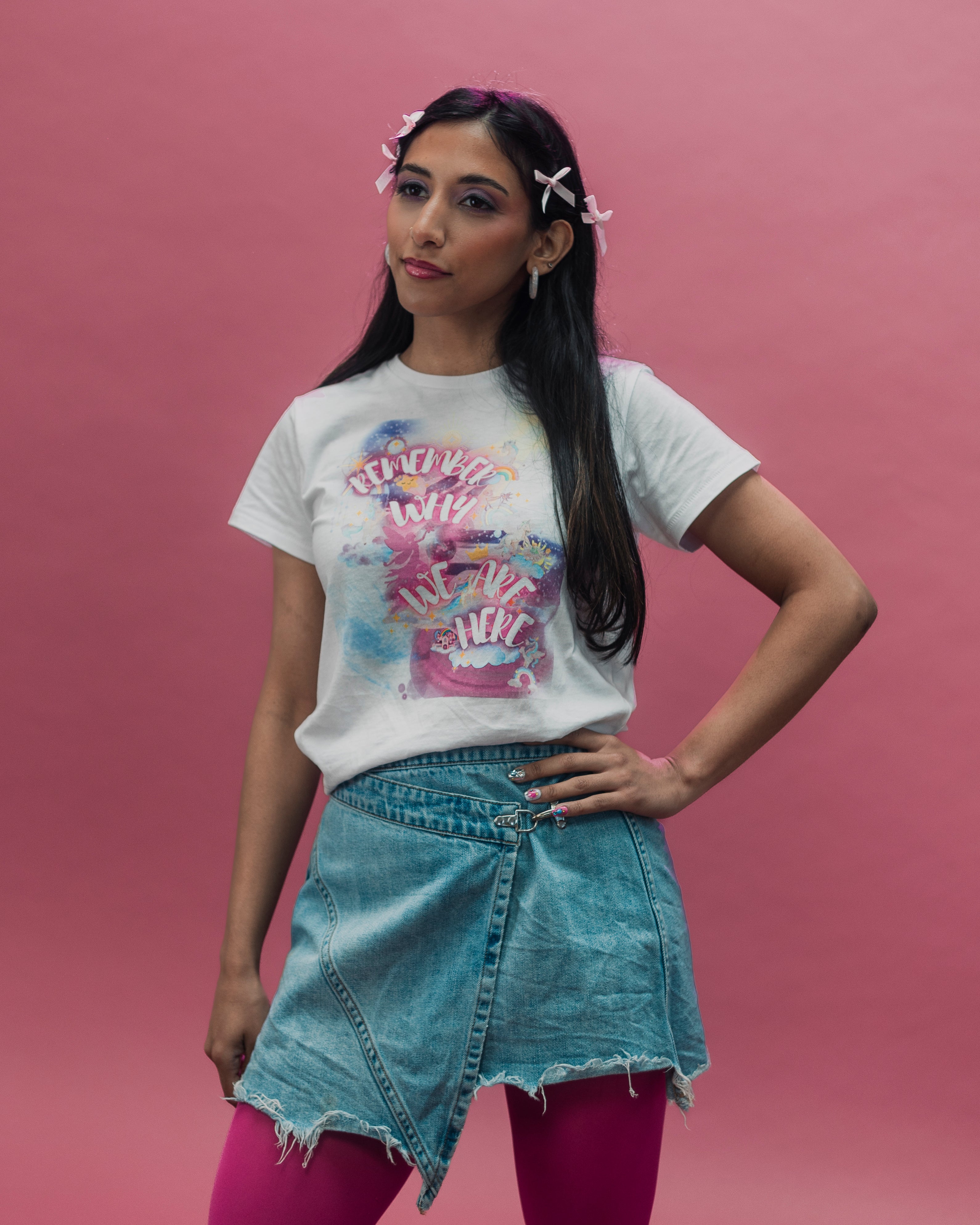 REMEMBER WHY WE ARE HERE🌸✨Women’s high-waisted t-shirt🌸✨-DIVINE DONIA-