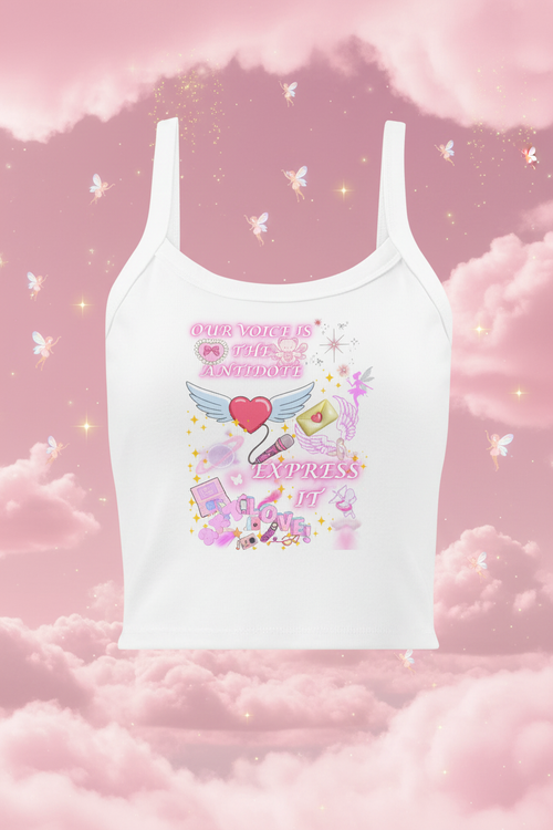 Our Voice Tank - Whimsical Pink Background