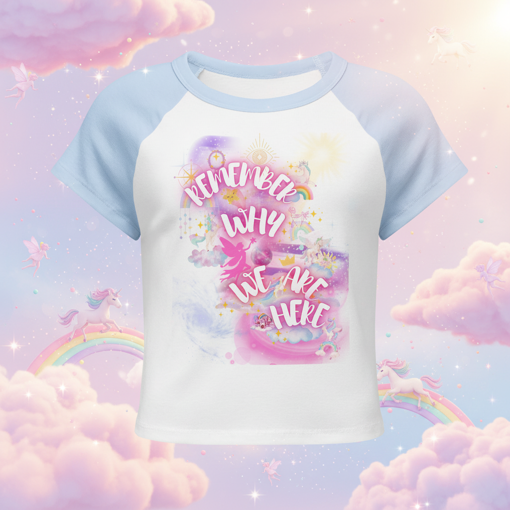 Remember Why We Are Here Raglan - Whimsical Background