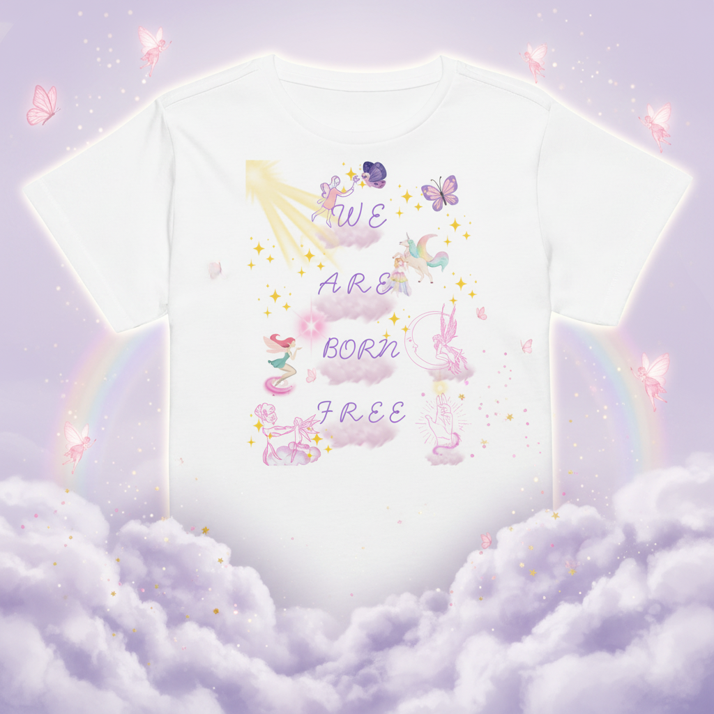 We Are Born Free - Dreamy Purple Cloud Background