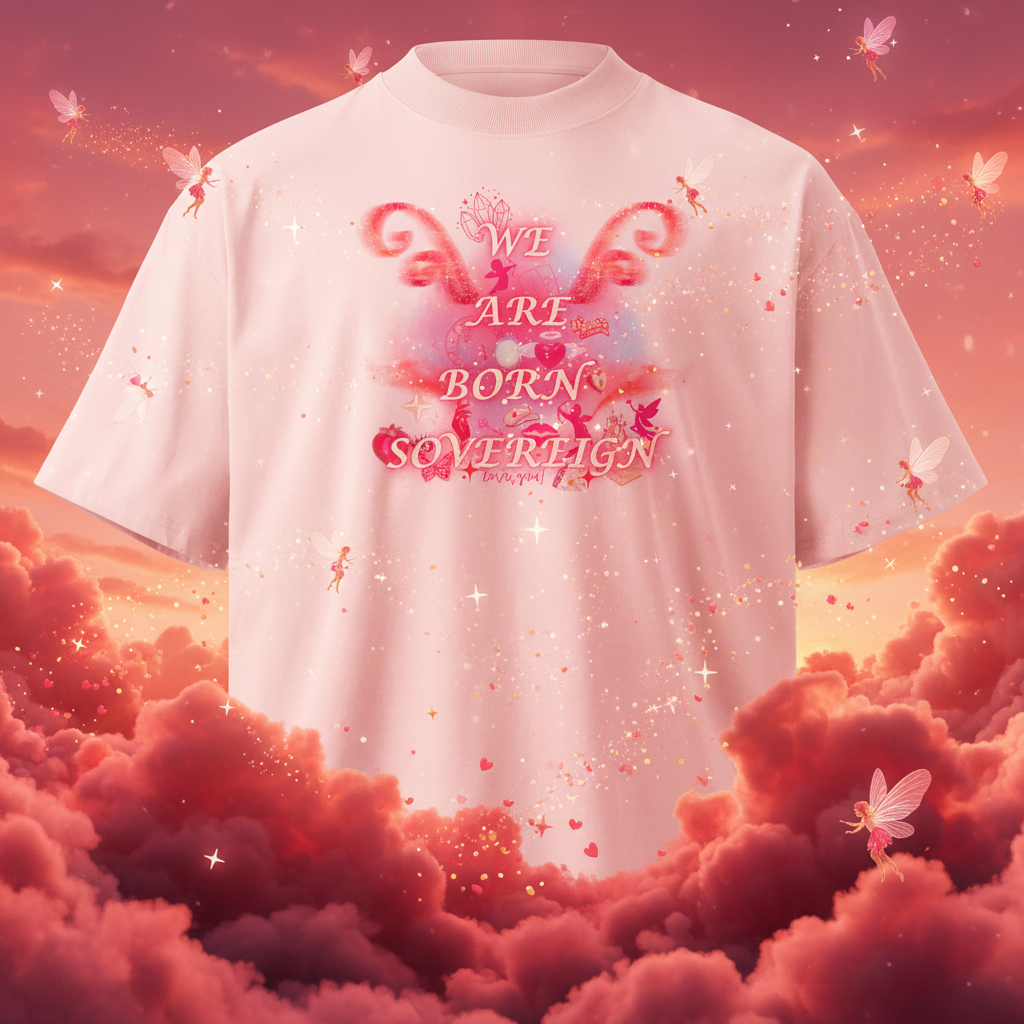 We Are Born Sovereign - Sunset Fairy Background