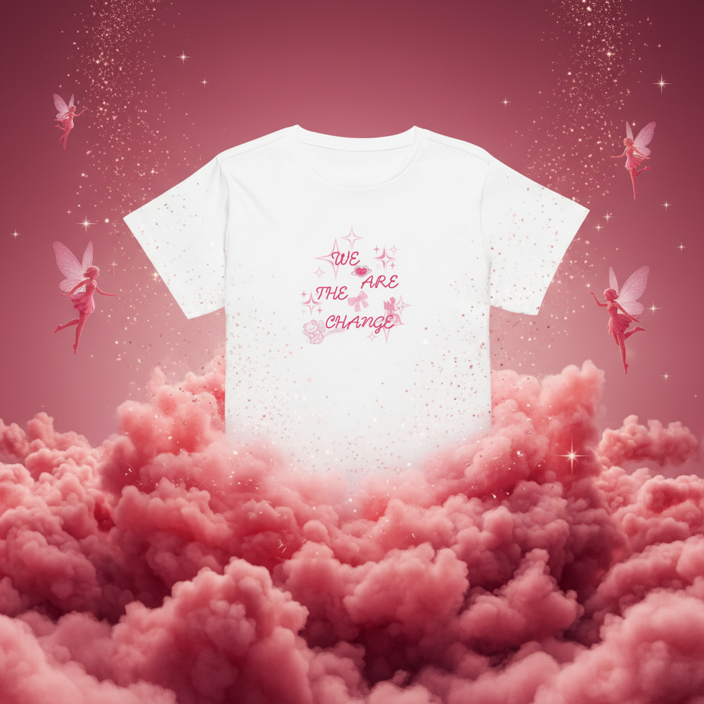 We Are The Change - Pink Red Cloud Background