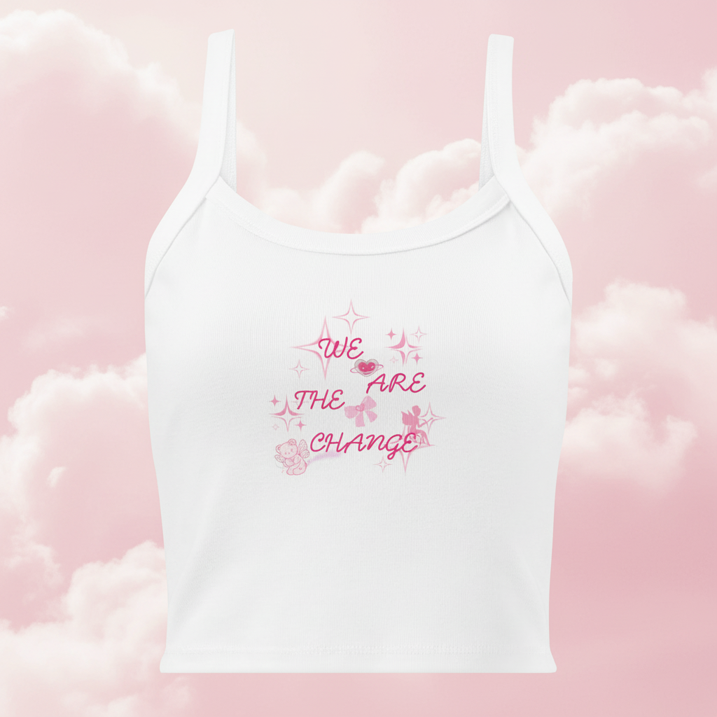 WE ARE THE CHANGE💫🩷Women’s micro-rib tank top