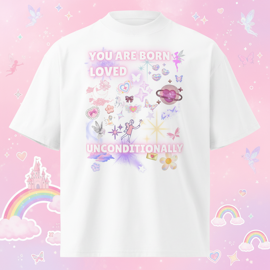 You Are Born Loved Unconditionally - Pink Fairy Background
